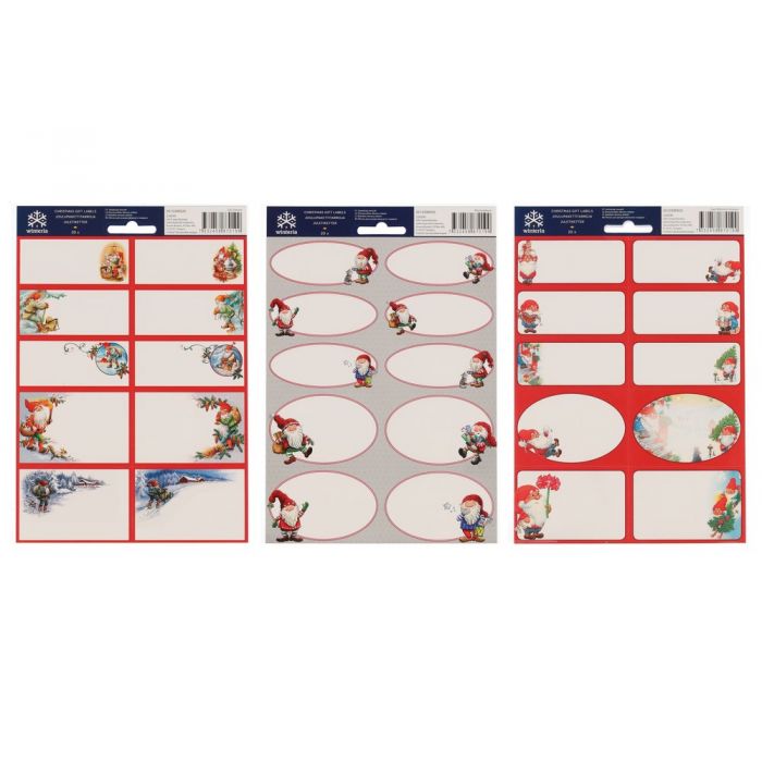 Winteria Pakettitarra Jouluaihe 20kpl - Kortit - 7332458870199 - 1