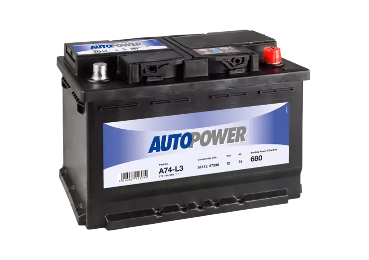 Käynnistysakku 74Ah Autopower - Auton akut - 4016987123089 - 1