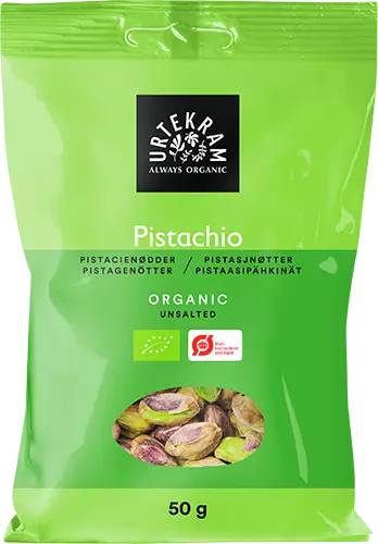 Urtekram pistaasipähkinä 50g - Pähkinät ja luonnonmakeiset - 5765228514399 - 1